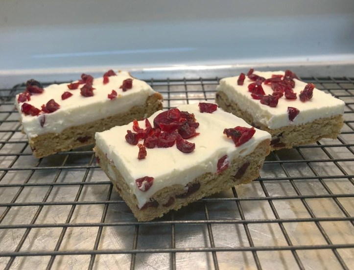 Cranberry Cream Cheese Cookie Bars